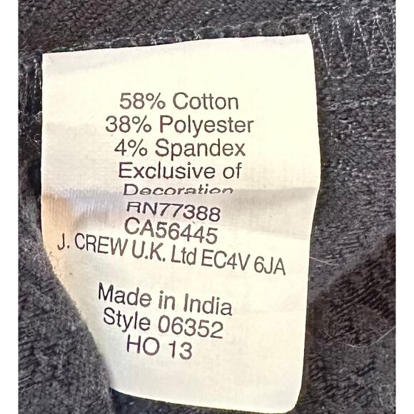 2/$30 J. Crew Jacquard Peter Pan Peplum Top Navy Blue Sleeveless 06352 Size 6 - Picture 10 of 11